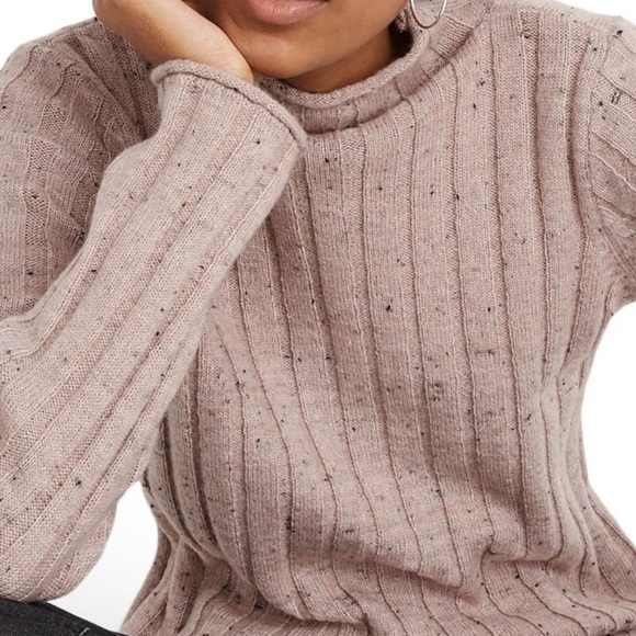 NEW MADEWELL Donegal Turtleneck Sweater Tan - Picture 2 of 5